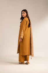 3 Piece Slub Khaddar Embroidered Suit (CS0315)